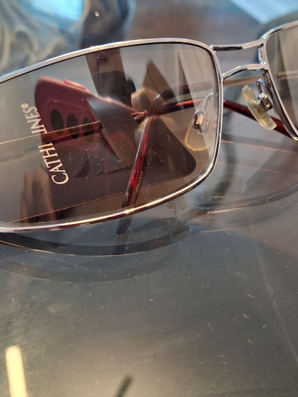 Catherine's Silver Frame Sunglasses with Brown Lenses - Picture 4 of 4